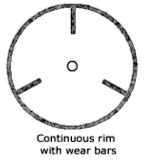 continuous rim with wear bars